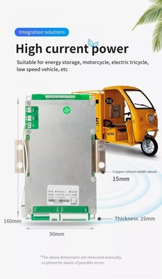 12V - 72V Lityum BMS Sistemi 3S-24S 100A 120A 150A 200A 250A Lifepo4 Lityum Pil BMS