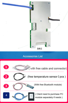 6S - 10S Akıllı BMS Sistemi Lityum Pil Uygulaması 20A - 60A Akım Mevcuttur