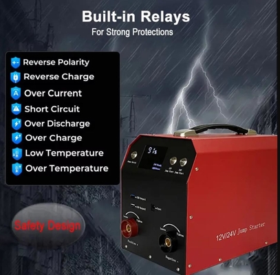 12V 24V Taşınabilir Araç Akü Şarj Cihazı Araba Jump Starter Ağır Hizmet Tipi Tasarım
