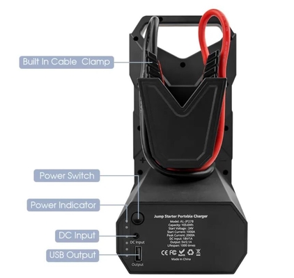 Manyetik Tabanlı Tepe Akımı 2000A Taşınabilir Araç Akü Şarj Cihazı 24V Kamyon Jump Starter