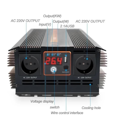 12v - 220v Kapalı Izgara Modifiye Sinüs İnvertör Yüksek Güç 3kw