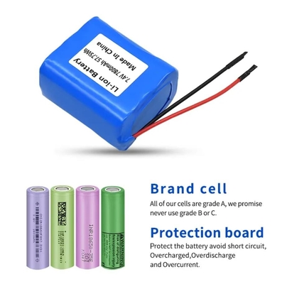 2600mah 3000mah 3.7V 7.4V 7800mah 9ah 18650 Lityum İyon Pil Paketleri Şarj Edilebilir