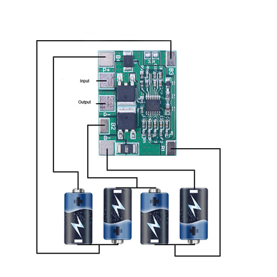 20A Akım Limitli 4S 12.8V 8A LiFePO4 BMS Pil Yönetim Sistemi