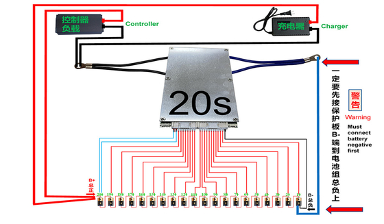 LCD Ekranlı Lityum Karınca Akıllı BMS 150A 300A 400A 8S-20S