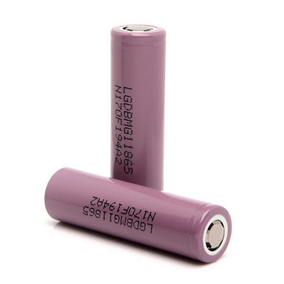 2900mAh LGDBMG11865 Pil, 18650 Şarj Edilebilir Li Ion 50g Ağırlık