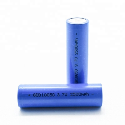 3C 2500mah 18650 Pil 3.7v, silindirik lityum iyon hücre CE sertifikası