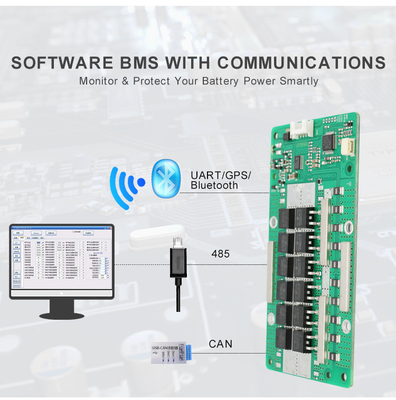 UART Communications Aktif Denge BMS 12V 60A 4S 120×65×10mm ebat