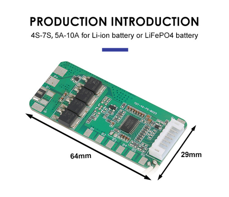 Dengeli 18650 Pil Koruma Levhası 5A-10A için PCM BMS