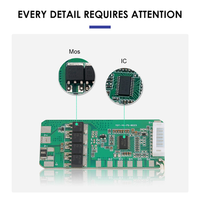 Dengeli 18650 Pil Koruma Levhası 5A-10A için PCM BMS