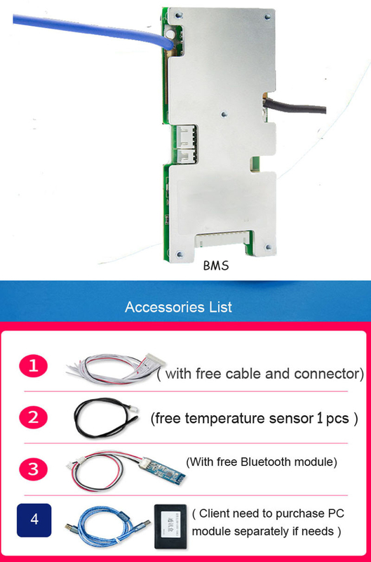 6S - 10S Akıllı BMS Sistemi Lityum Pil Uygulaması 20A - 60A Akım Mevcuttur