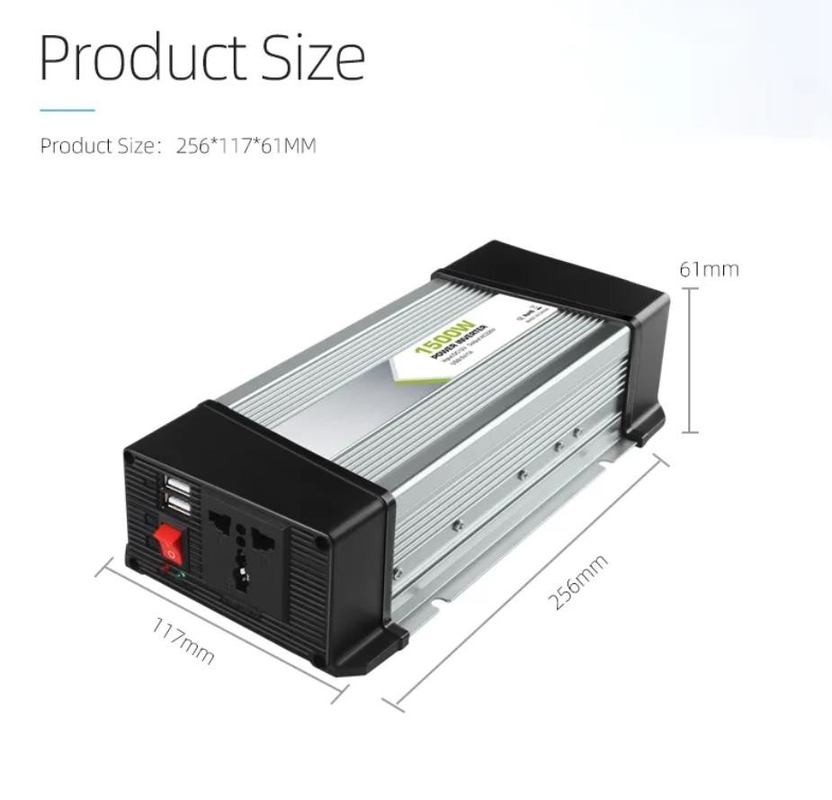 1.5KW DC AC Güç Çevirici 12v - 230V Solar Modifiye Sinüs İnvertör Yüksek Verimlilik
