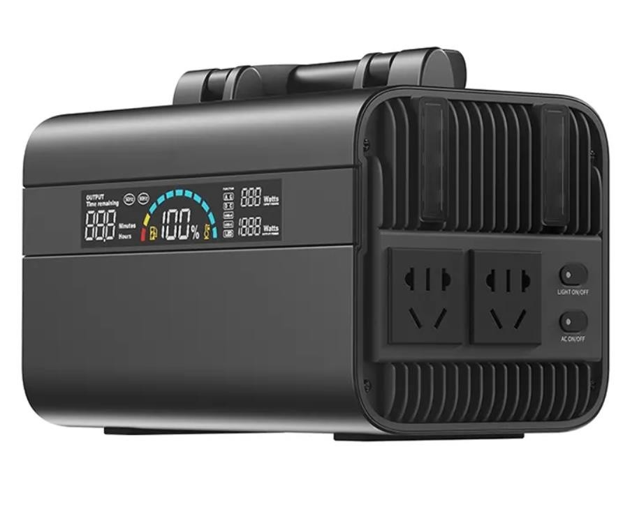 110V / 220V Giriş Çıkışı 600wh Güneş ve Işıklı Taşınabilir Güç İstasyonu 4w
