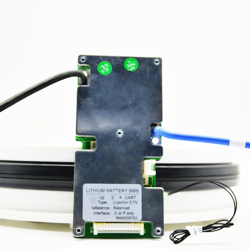 Li Ion Akıllı BMS UART, BMS 13S 48V 40A 140mm×62mm×16mm Boyut