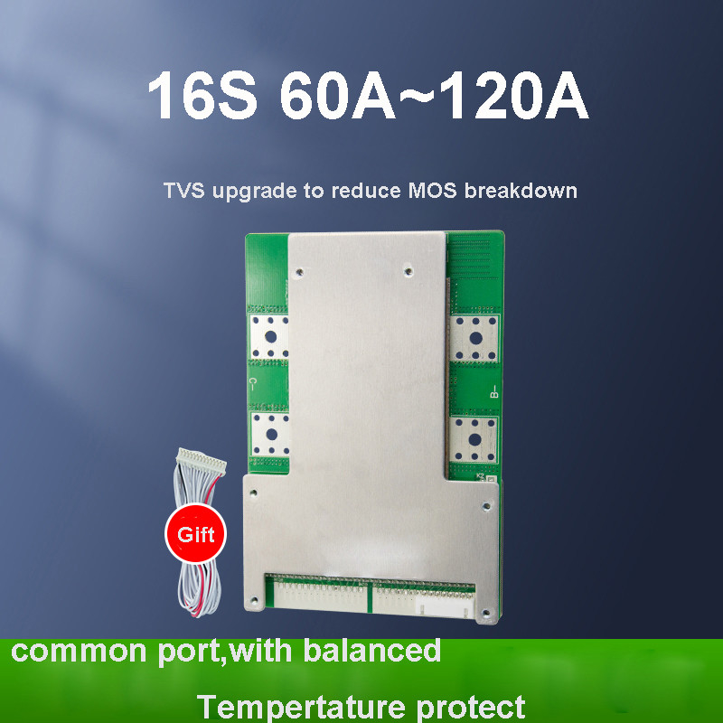 100A 120A 80A Ortak Bağlantı Noktası BMS 60v 16S 17s 48v FR-4 Malzeme